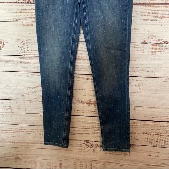LC Lauren Conrad Size 2 polka Dot mid rise slim skinny jeans NWT - Picture 3 of 6